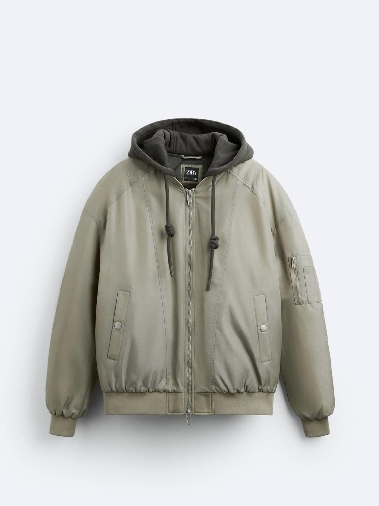 ZARA Bomber Hoody Jacket ฮู้ดผ้า