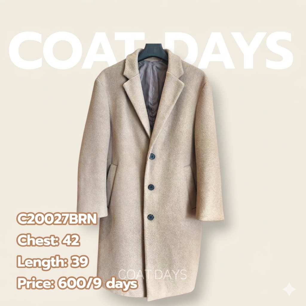 Spao wool coat น้ำตาลคอปกแหลม