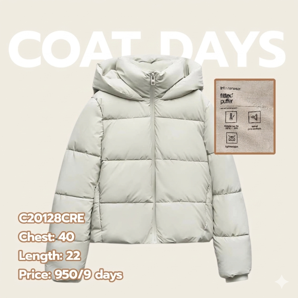 ZARA Premium -20 นวม ฮู้ท ตัวสั้น