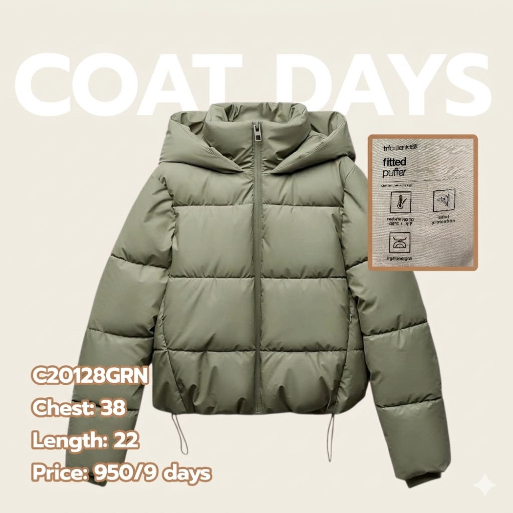 ZARA Premium -20 นวม ฮู้ท ตัวสั้น