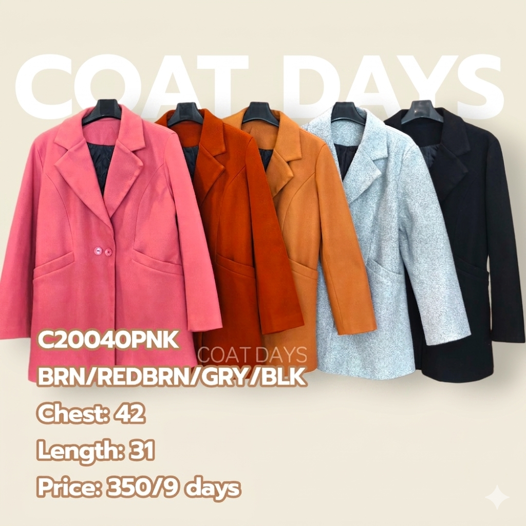 BK basic coat wool กระดุม 2 เม็ด