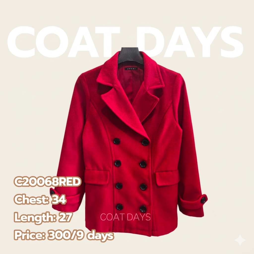 INGNI red wine basic coat แดง