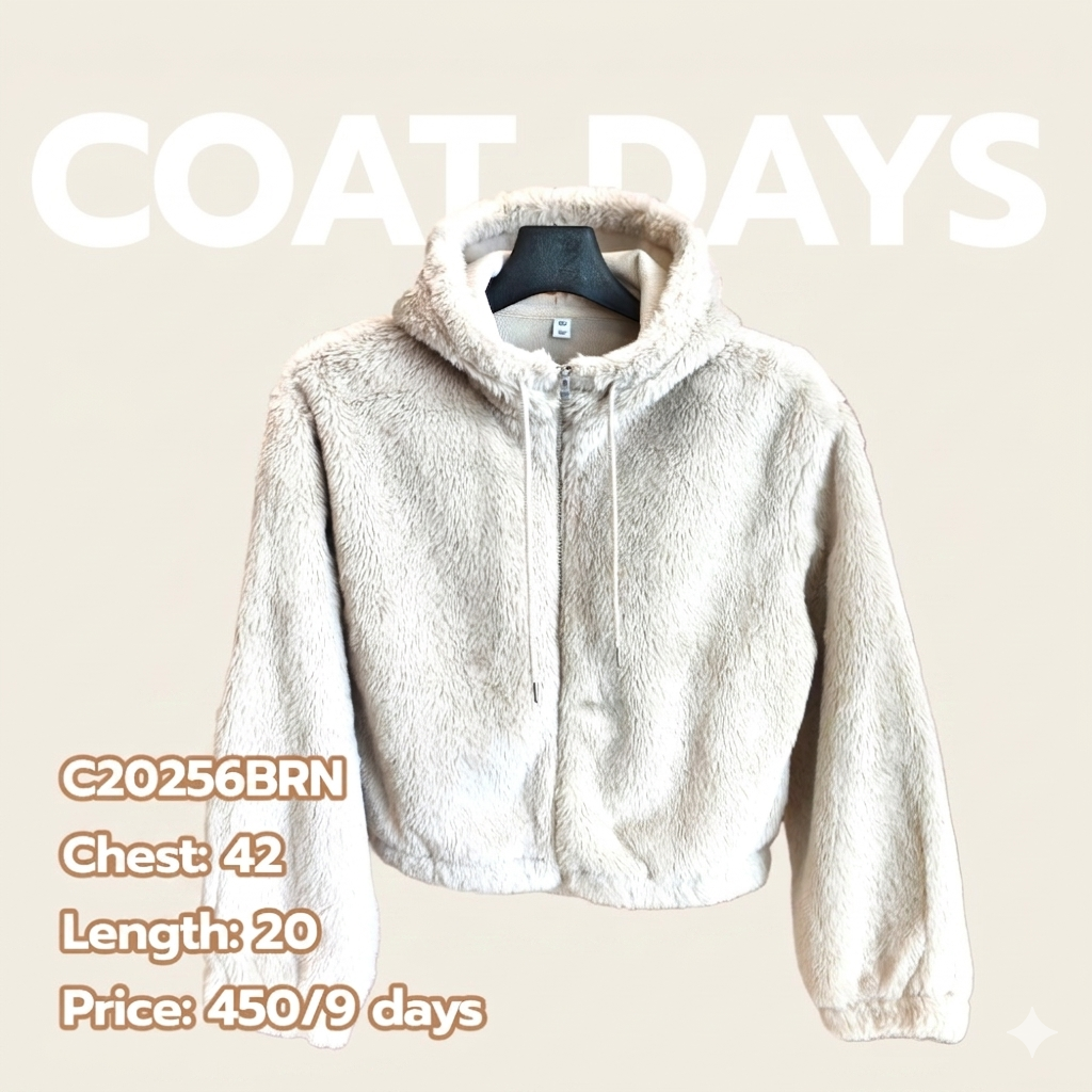 GU วูล ตัวสั้น ขน ฮู้ด