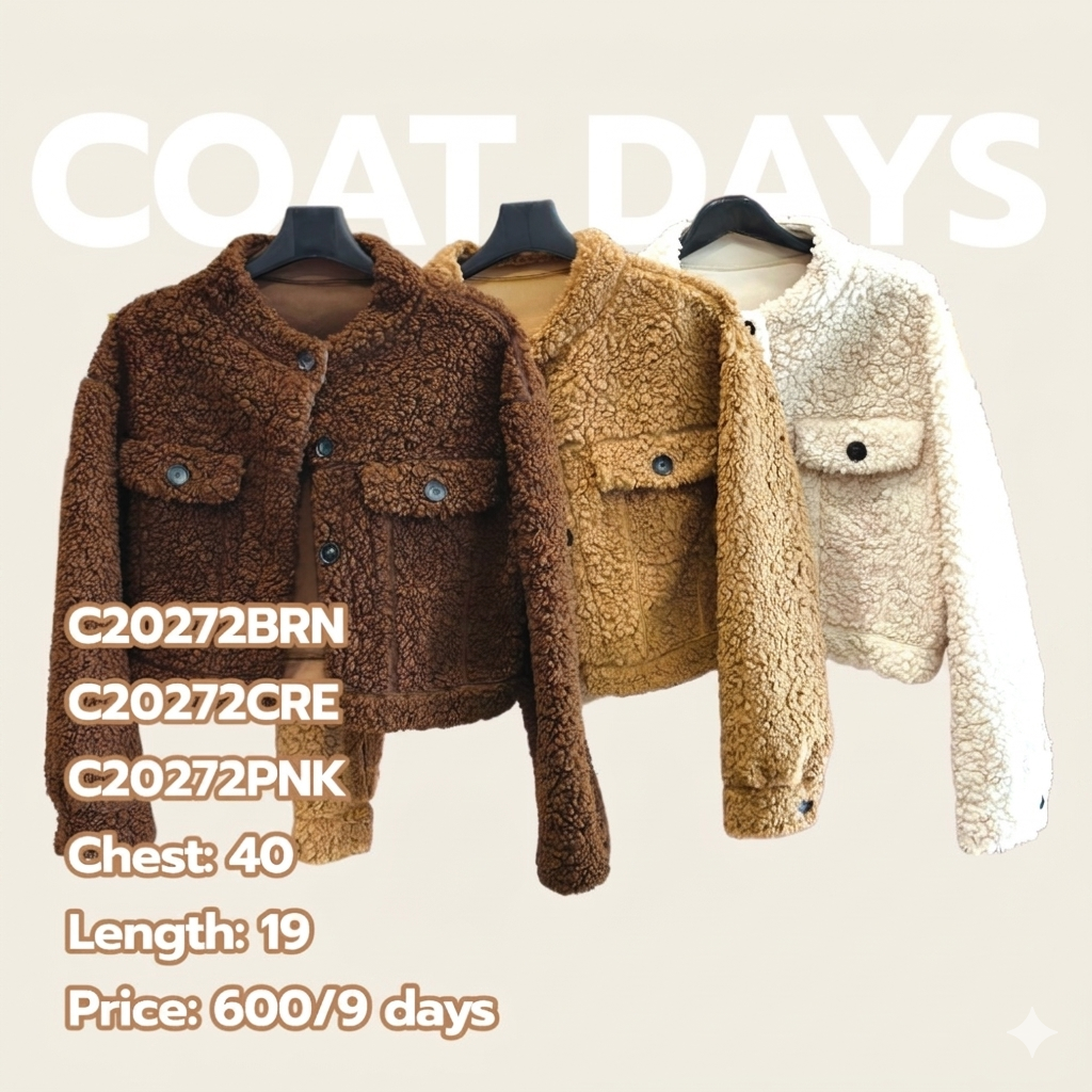 V Teddy jacket crop