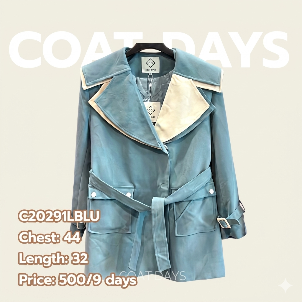 CoatOver trench ปกใหญ่ สลับสี
