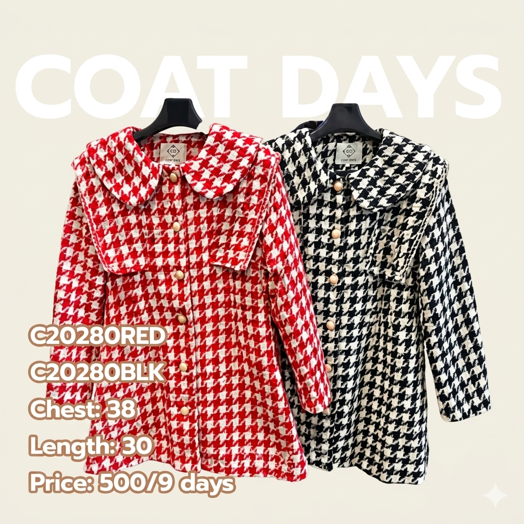 CoatOver lady wool ลายชิโนริ
