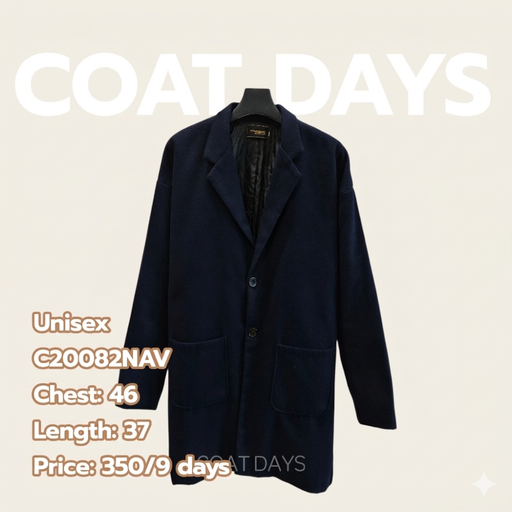 Basic long wool coat กรม