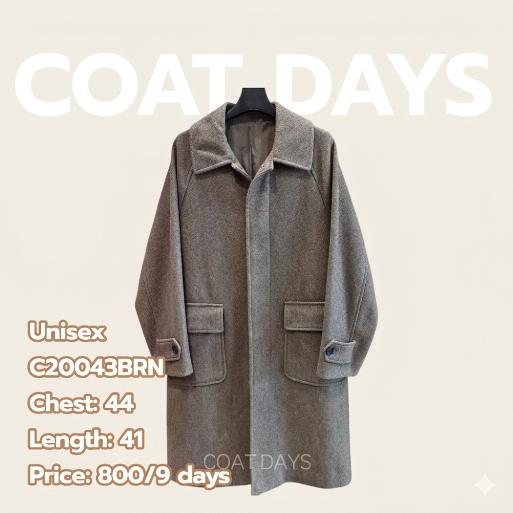 SPAO wool coat คอปก มีเข็มขัดล็อค นต