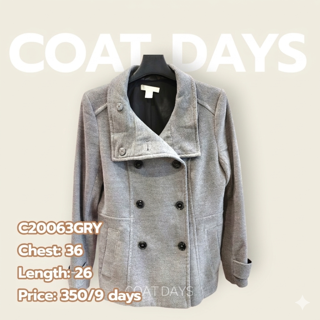 H&M short wool coat กระดุม 8 เม็ด