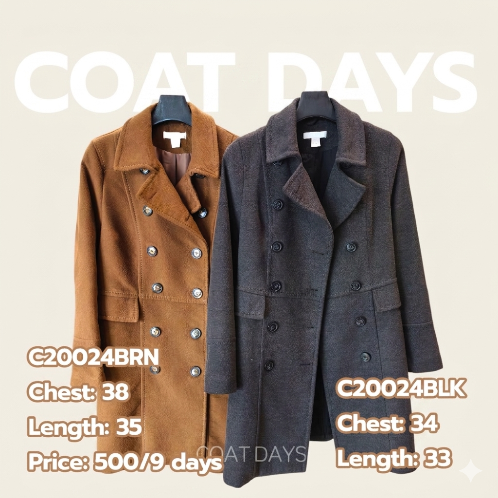 H&M lady wool dress coat กระดุม 12 เม็ด
