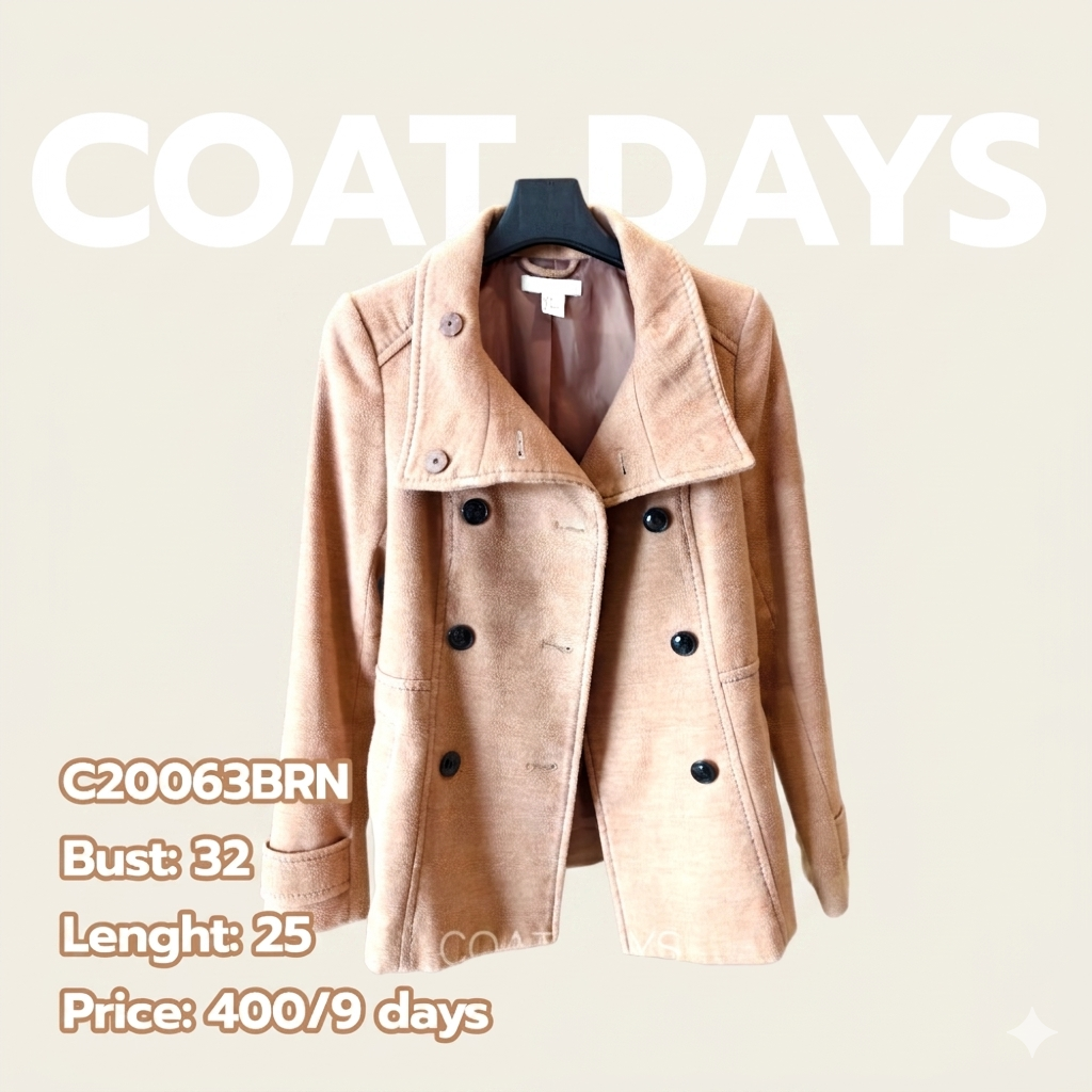 H&M short wool coat กระดุม 8 เม็ด