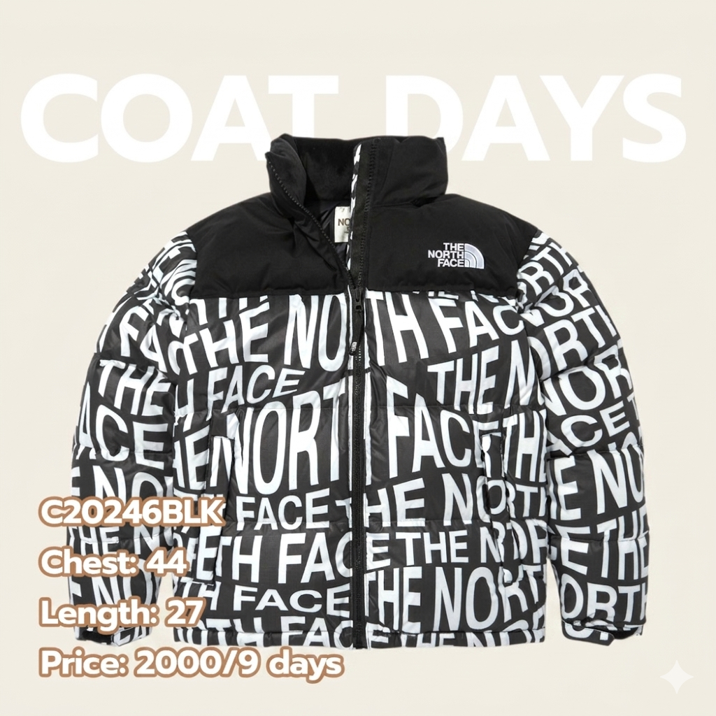 The North Face Down ลายตัวหนังสือ
