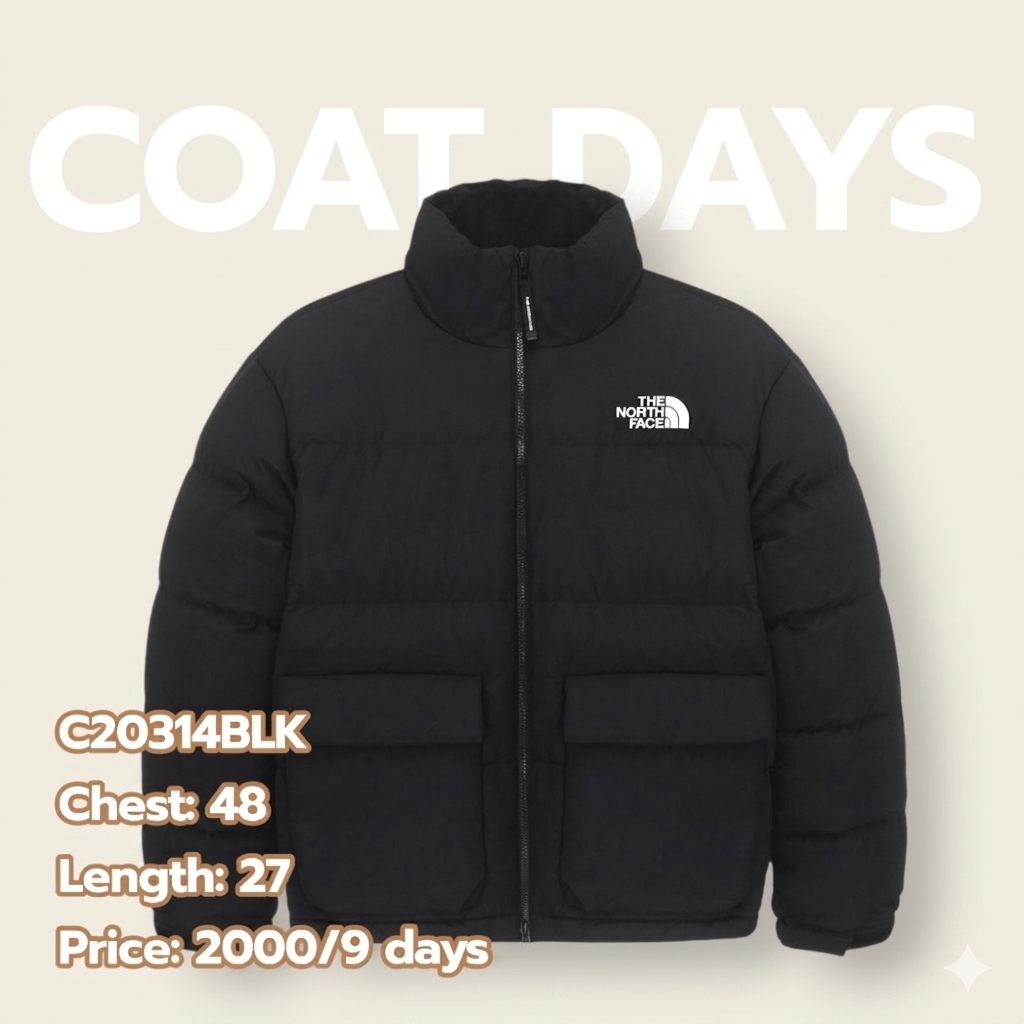 The North Face Down Jacket กระเป๋าหน้า