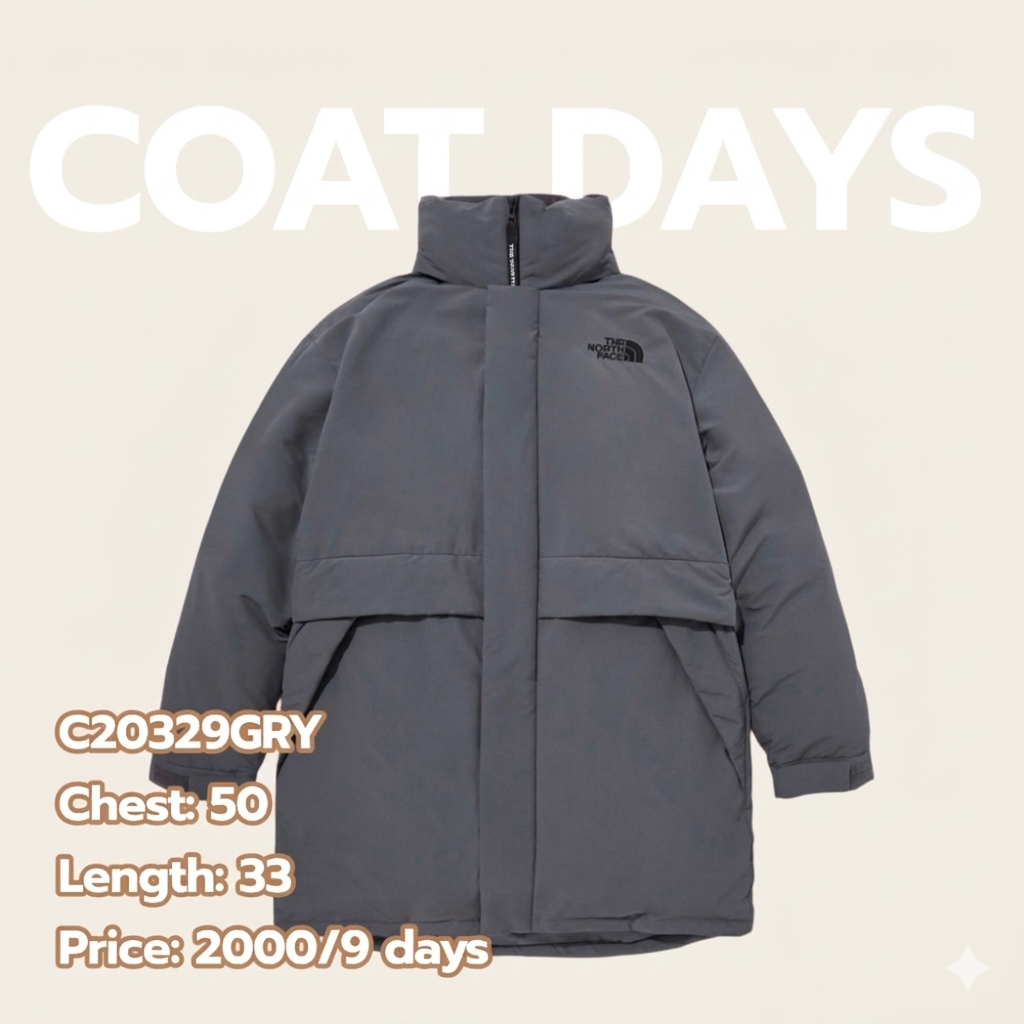 The North Face Parka คอตั้ง คลุมสะโพก